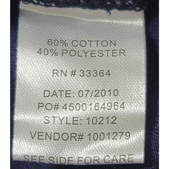 Energie Navy Blue  Light Blue Heathered Raglan 3/4 Sleeves Large Lace Detail - Picture 5 of 6